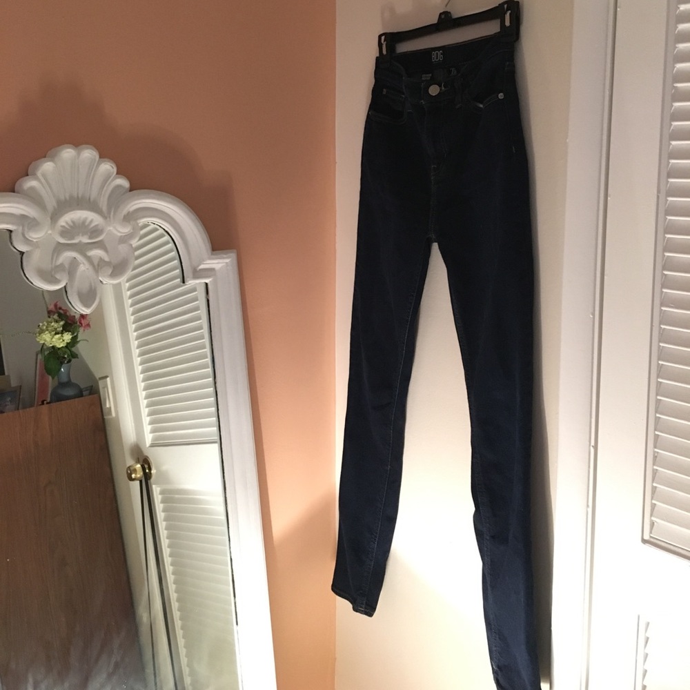 BDG girlfriend high rise dark wash jeans